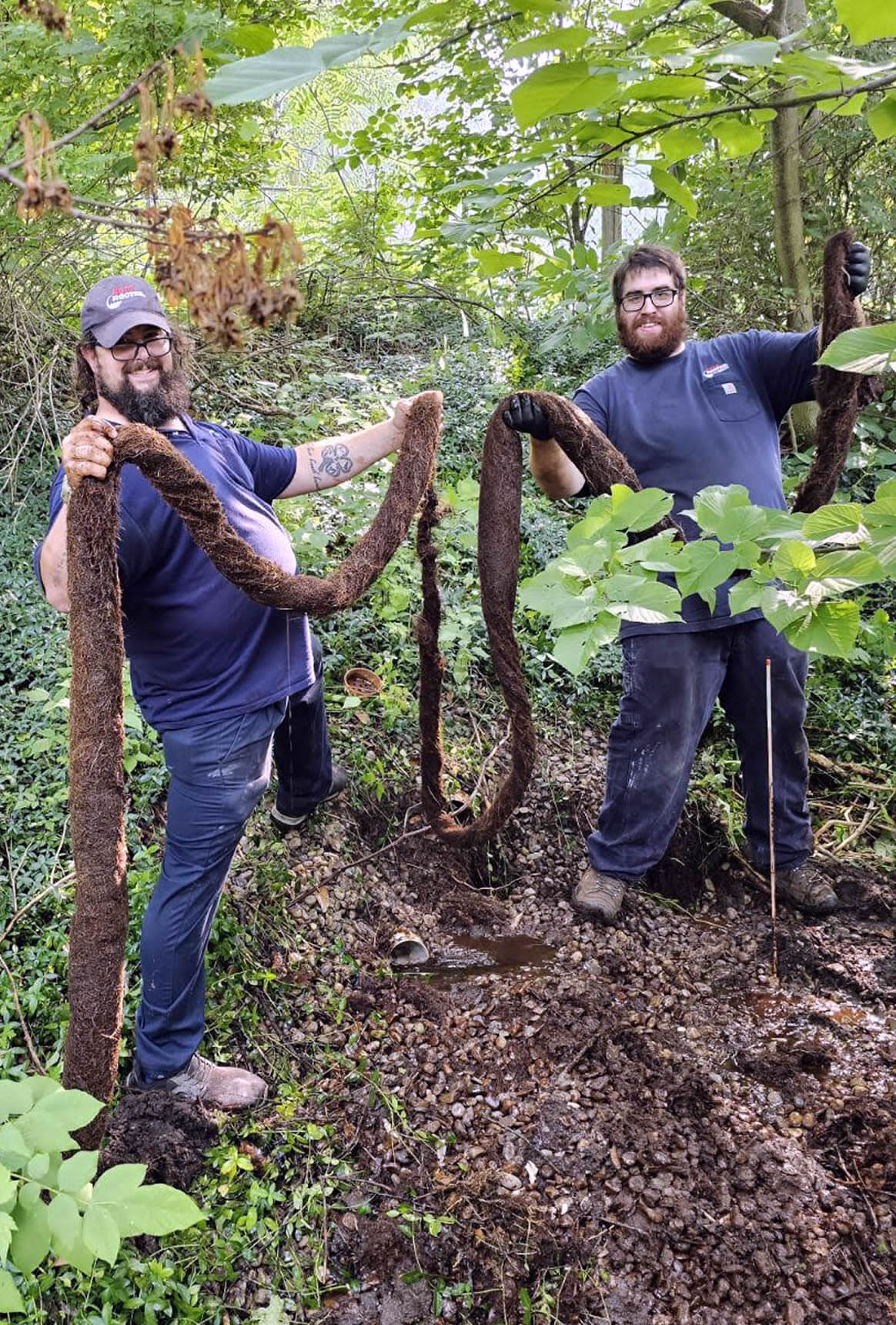 Tim and Taylor Pulling out 25ft Roots